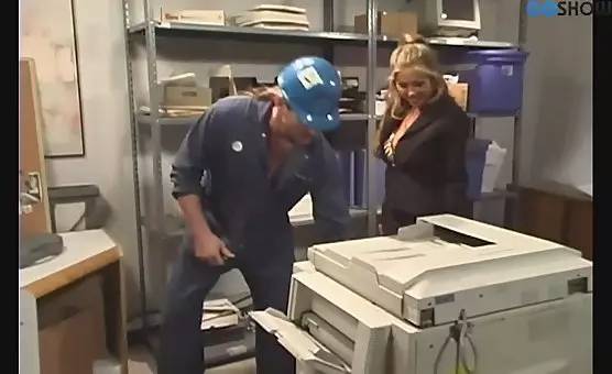 Bluecollar Worker Pleasures Herself and Gets Fucked
