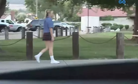 Tight Skirt Turns Him On Student Uniform Seduction