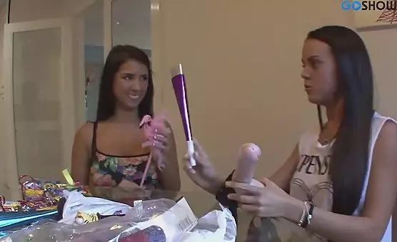 Lesbian Threesome Dildo Play Passionate Clit Exploration and Happy Orgasm